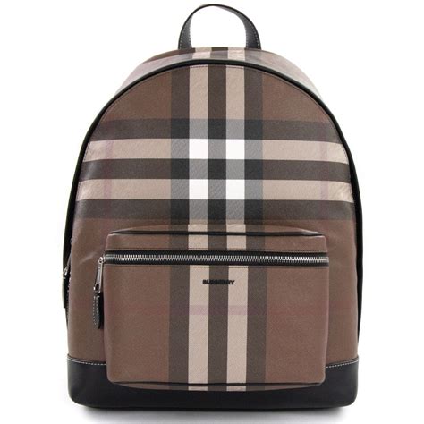 burberry cloud backpack|Check Backpack in Dark birch brown .